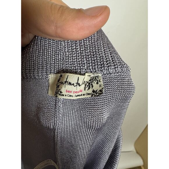 Free People‎ Show Off Pewter Grey Pants Pull On Lounge Activewear Slinky Comfort - Picture 5 of 7